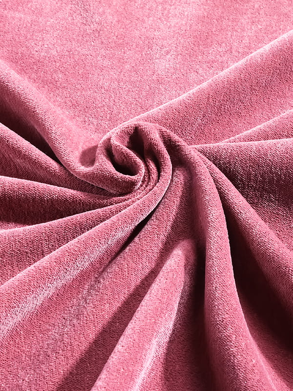 Tissu chenille en polyester recyclé doux uni