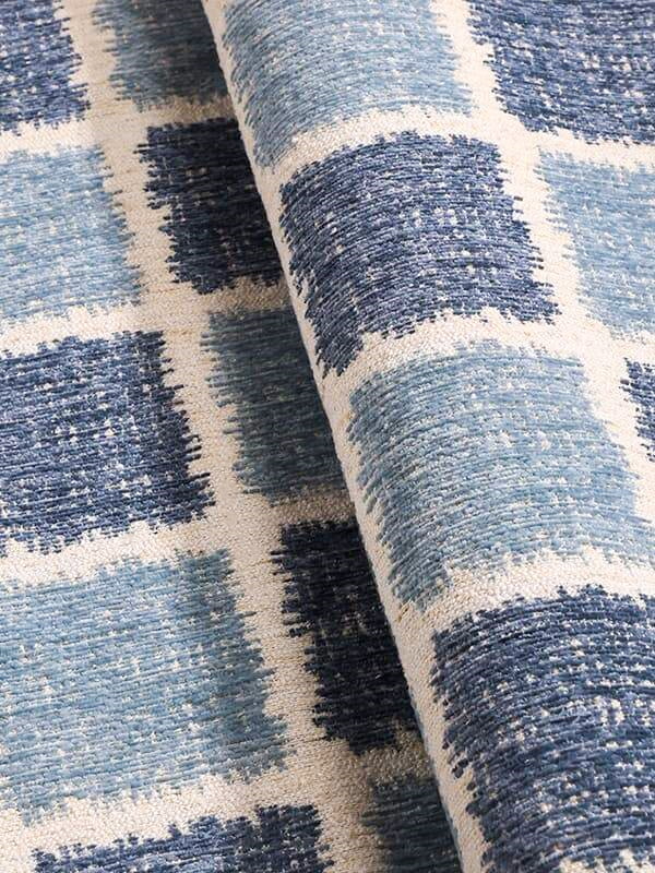 Tissu jacquard chenille texturé à grille TED